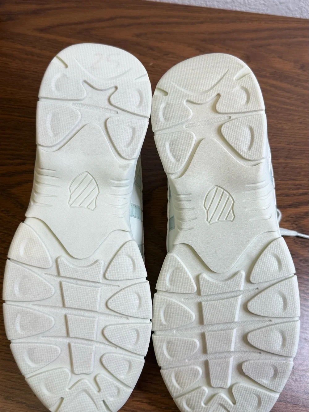 K-Swiss White Mint Low-Top Sneakers